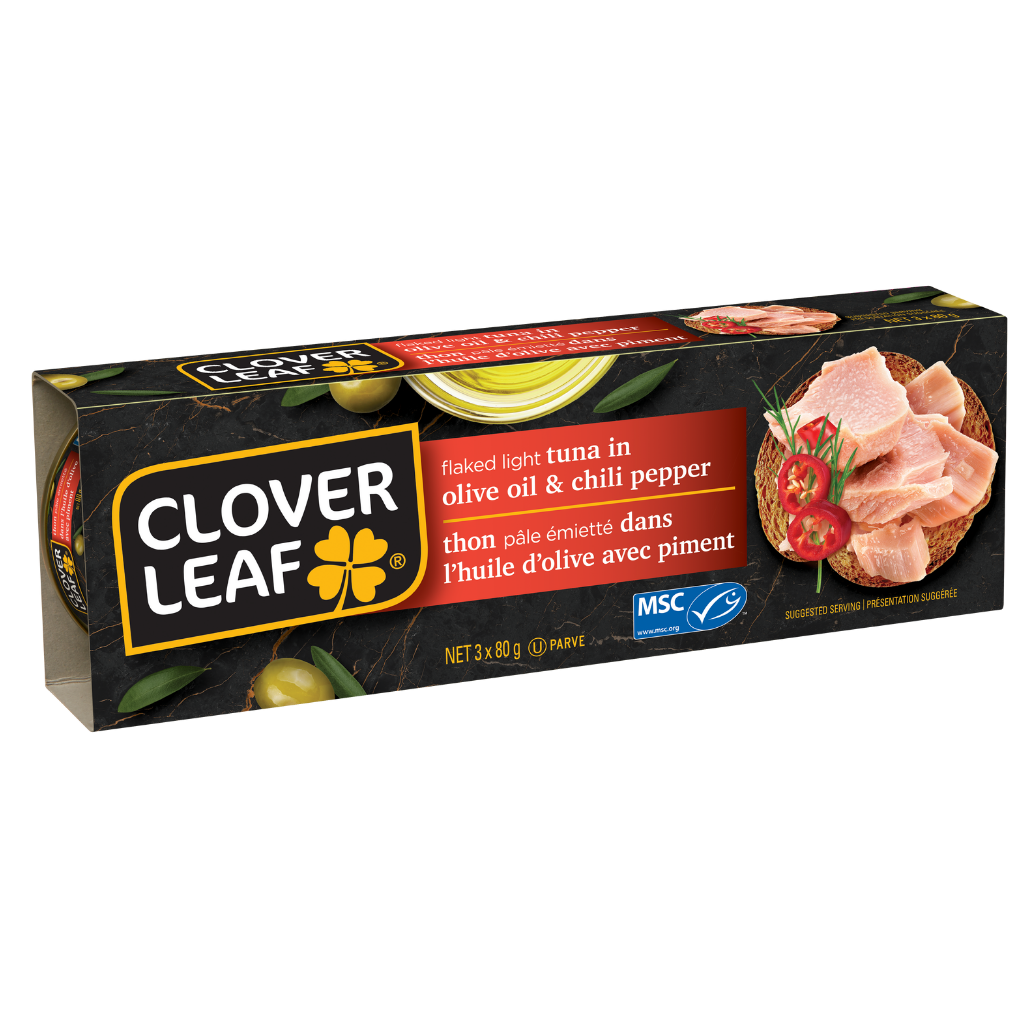 Thon pâle dans l’huile d’olive avec piment (3 x 80g)